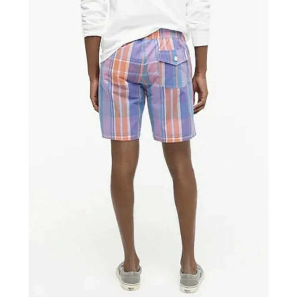 J‎ Crew NEW Mens Size Small Yarn Dyed Plaid Swim Trunks 8